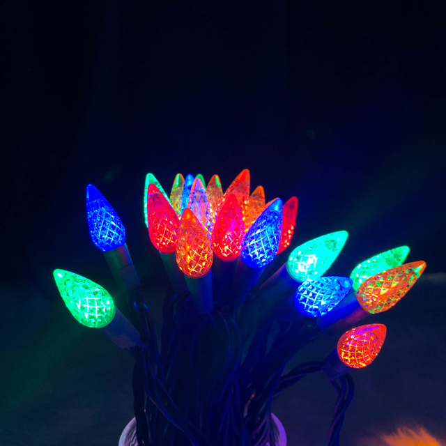 Multi UL Waterproof C6 Strawberry LED Xmas Lights 