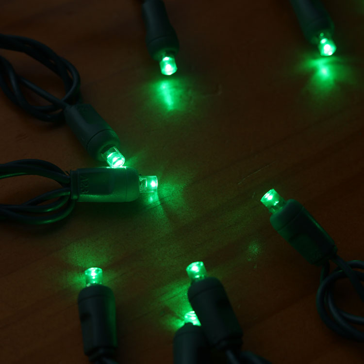 5MM Wide Angle Mini LED String Lights Green LED Light for Christmas Decoration UL Certified