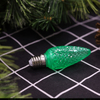 C9 Minleon LED Replacement Bulbs Green Christmas Bulb UL Waterproof