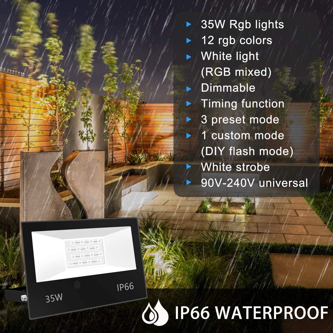 35W RGB LED Flood Lights