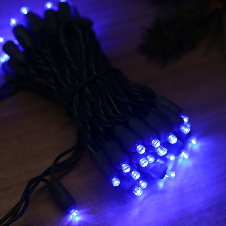 5MM Wide Angle Mini LED String Lights UL Blue Christmas Light Set Outdoor