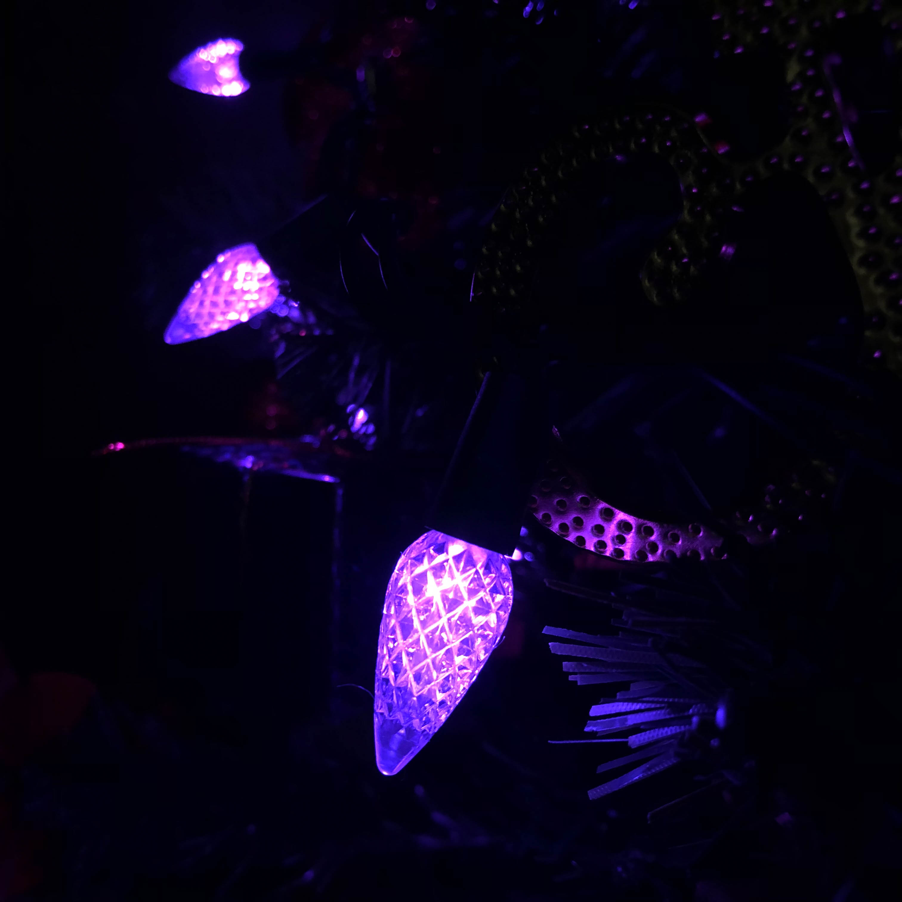 C6 Strawberry LED String Lights UL Purple Light Set