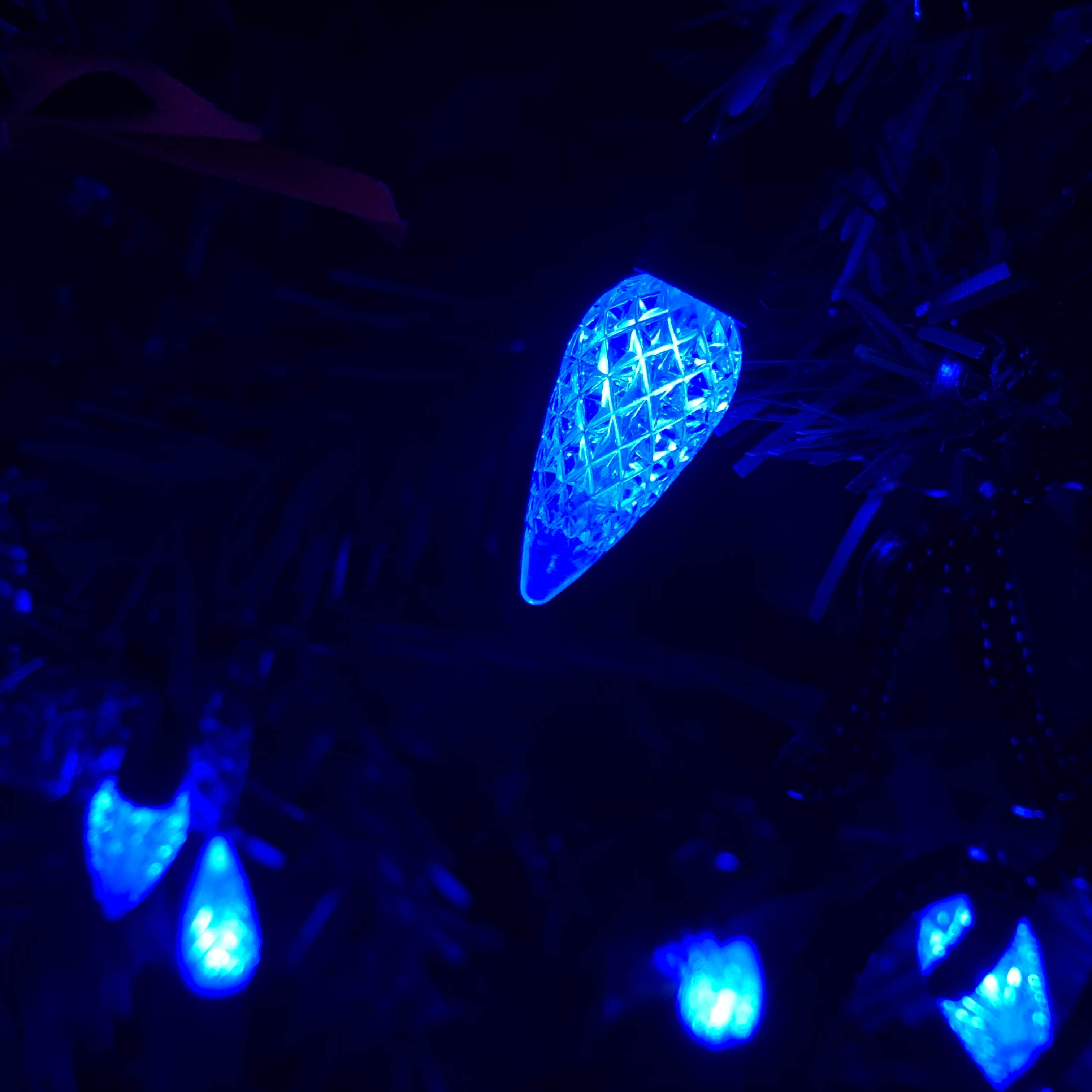 C6 Strawberry LED String Lights Blue Christmas String Light UL Waterproof