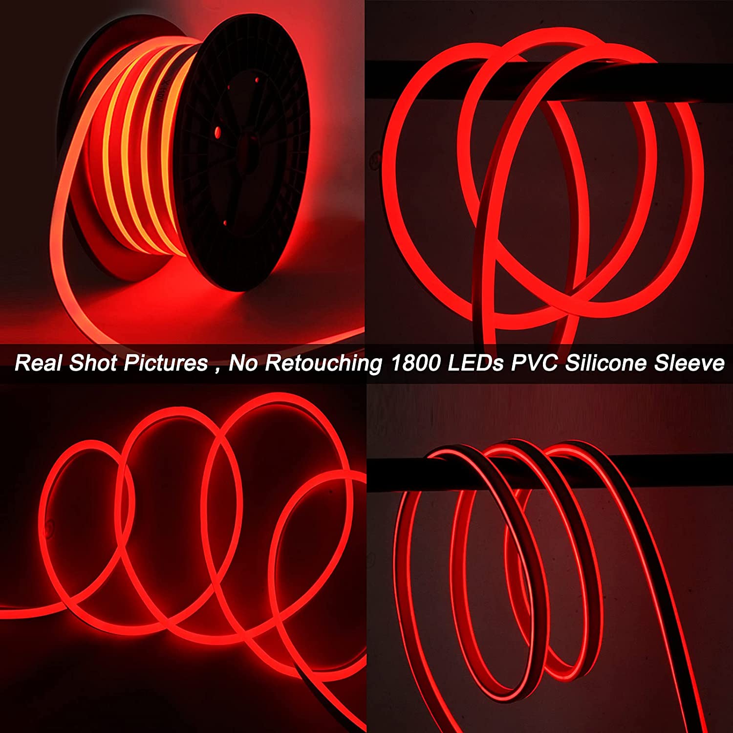 110V LED Neon Rope Lights Red