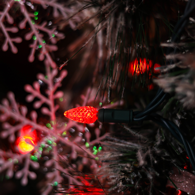 120V UL C3 Red LED Christmas Light String Light