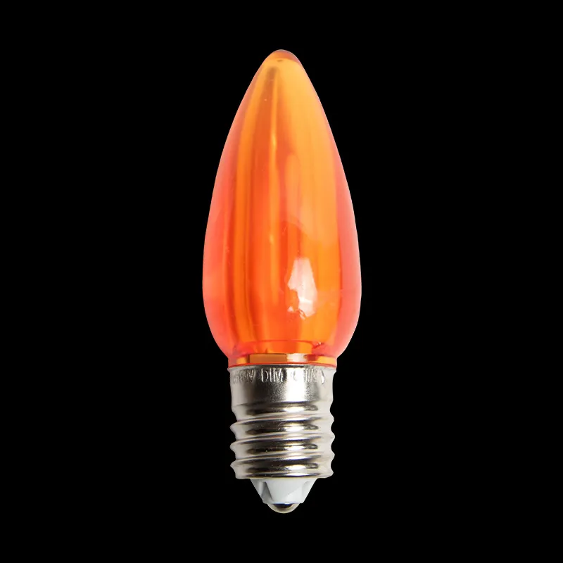 C9 LED Transparent Bulb Orange