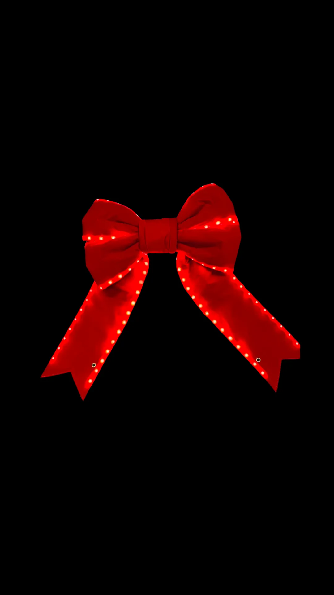 Prelit Red Velvet Bow – 36″