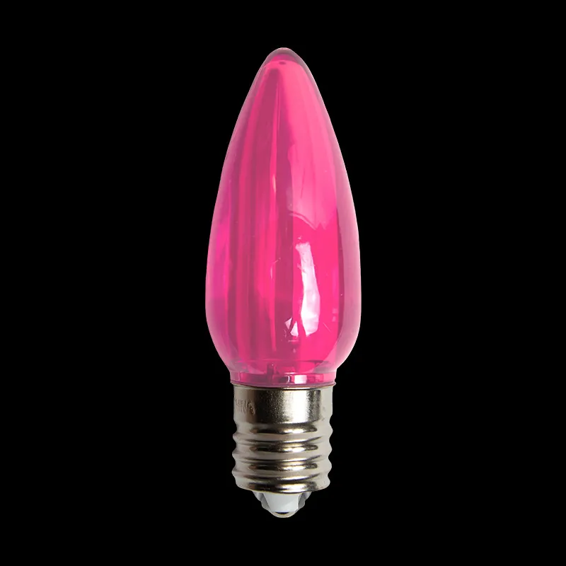 C9 LED Transparent Bulb Pink