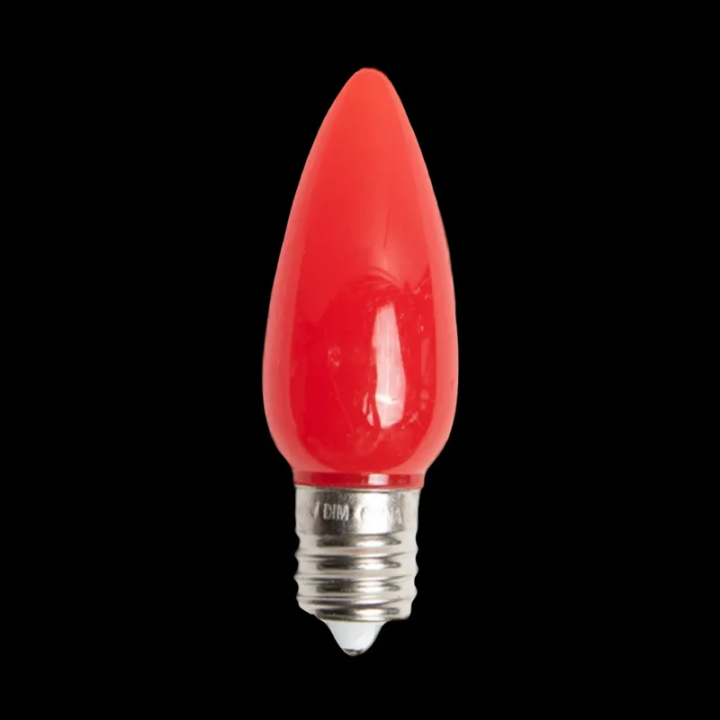 C9 LED Opaque Bulb Red