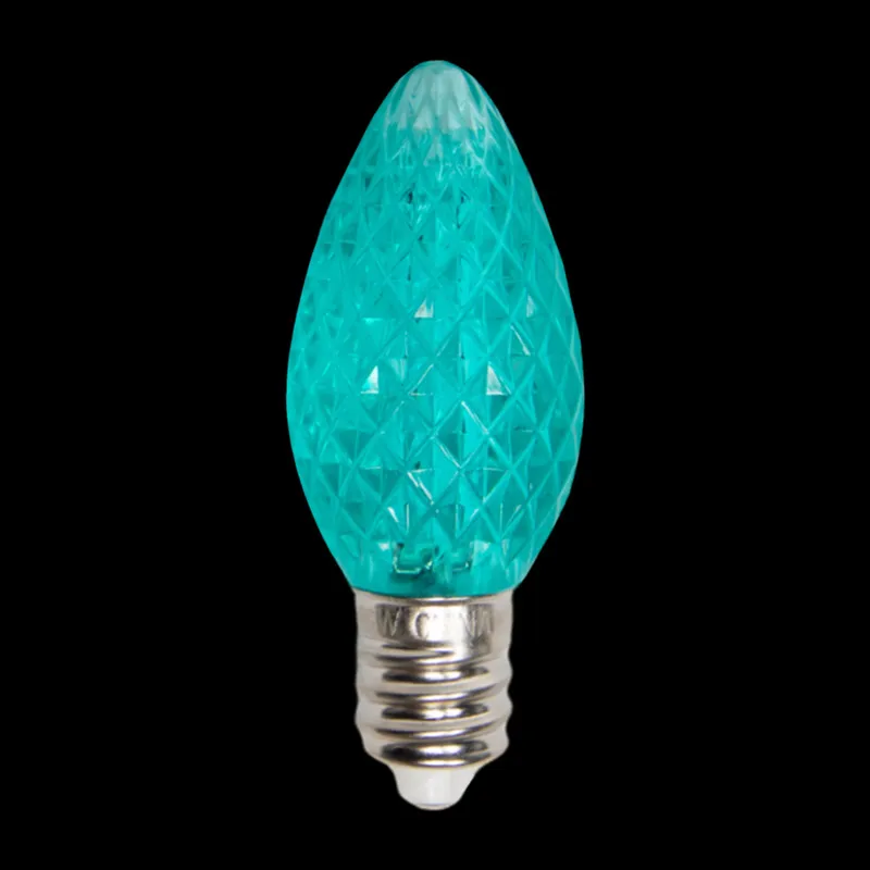 C7 LED Faceted Bulb – Teal