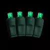 50L 5MM Coaxial Christmas String Lights 6" Spacing Green Green Cord