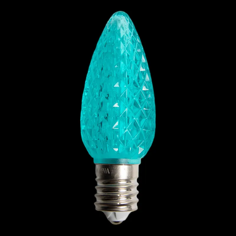C9 V2 LED Faceted Bulb – Teal
