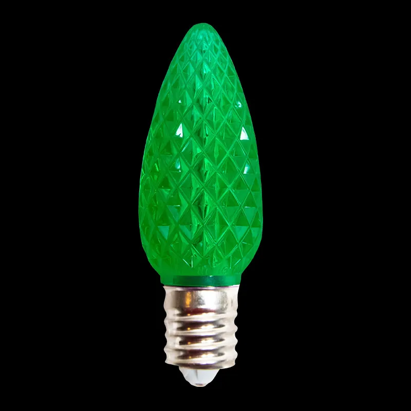 C9 V2 LED Faceted Bulb – Green