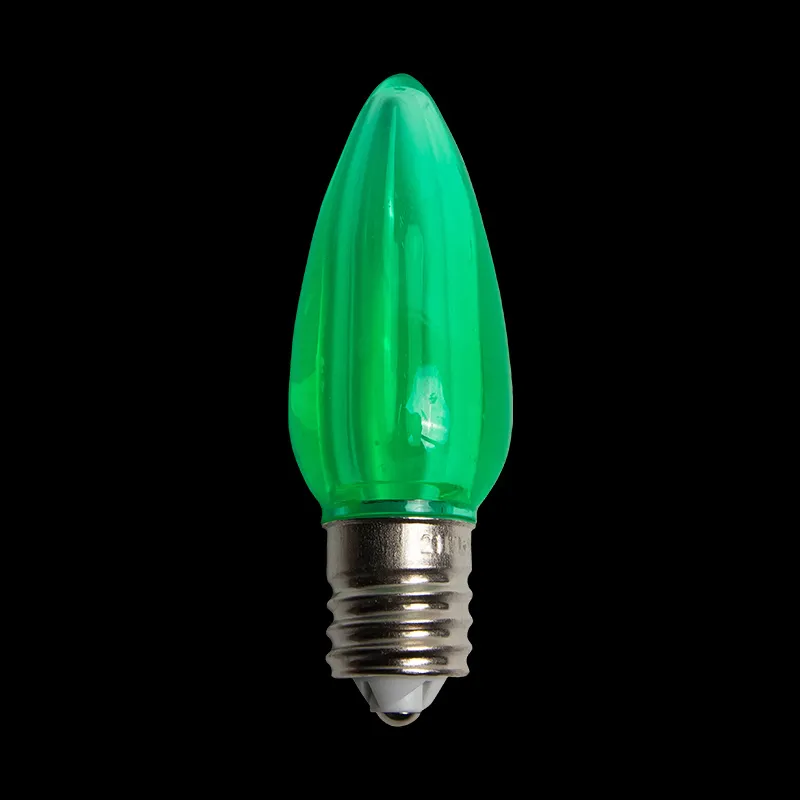 C9 LED Transparent Bulb Green
