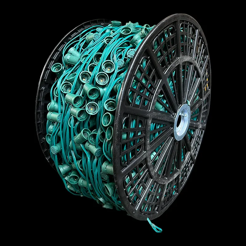 1000′ C9 SPT-1 Socket Cord 12″ Spacing – Green