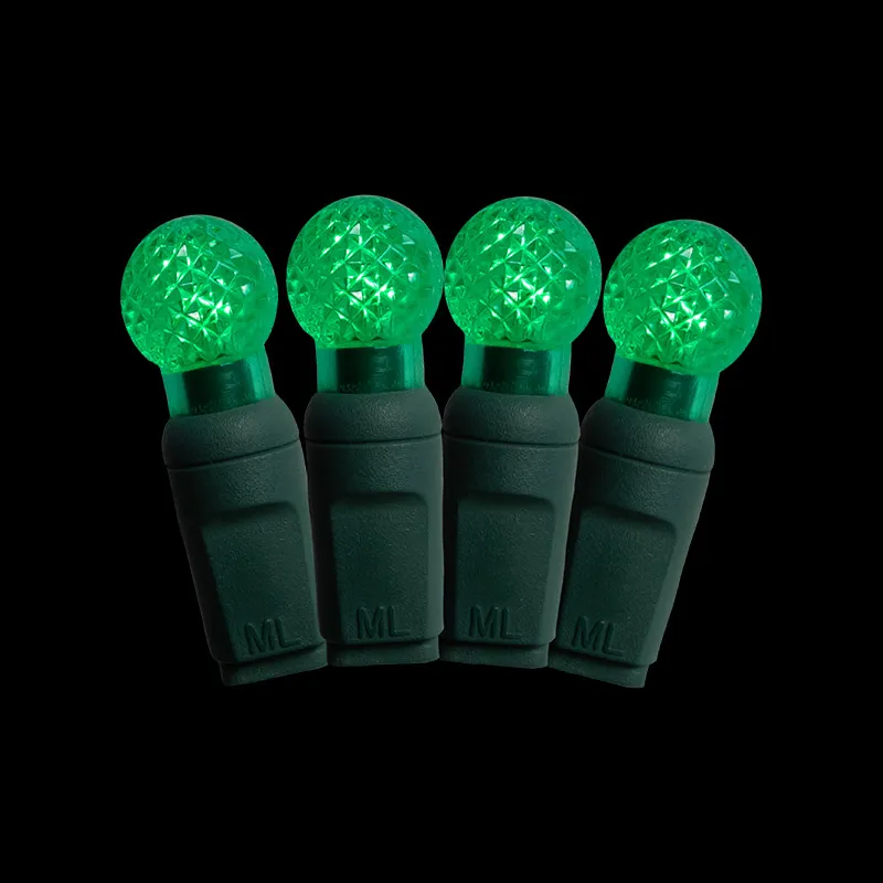 50L G12 Green LED Christmas String Lights Outdoor Waterproof