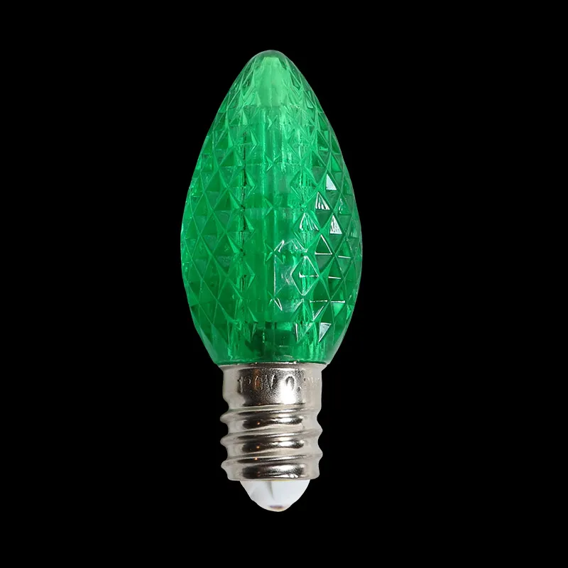 C7 Minleon LED Replacement Bulbs Green Christmas Bulb UL Waterproof Outdoor