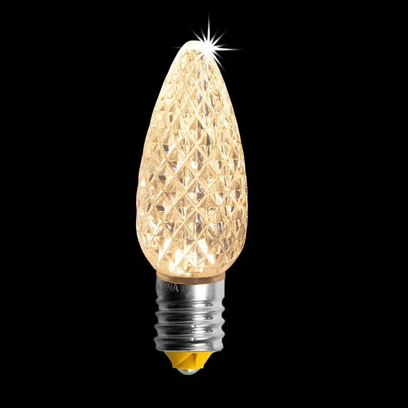 C9 V2 LED Faceted Bulb – Sun Warm White Twinkle