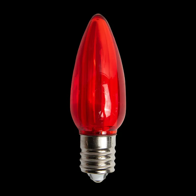 C9 LED Transparent Bulb Red