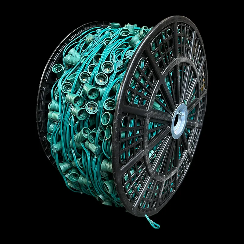1000′ C9 SPT-1 Socket Cord 24″ Spacing – Green