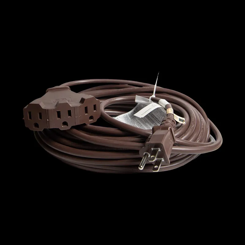 100′ Triple Tap Extension Cord – Brown
