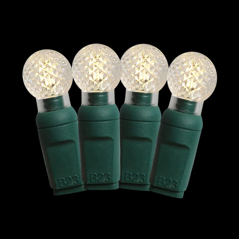 50L G12 Sun Warm White LED Christmas String Lights Outdoor Waterproof