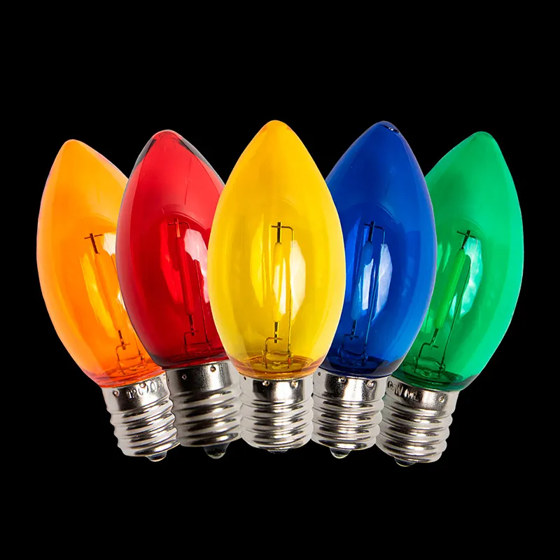 C9 LED Filament Bulb – Multi (R/G/Y/B/O)
