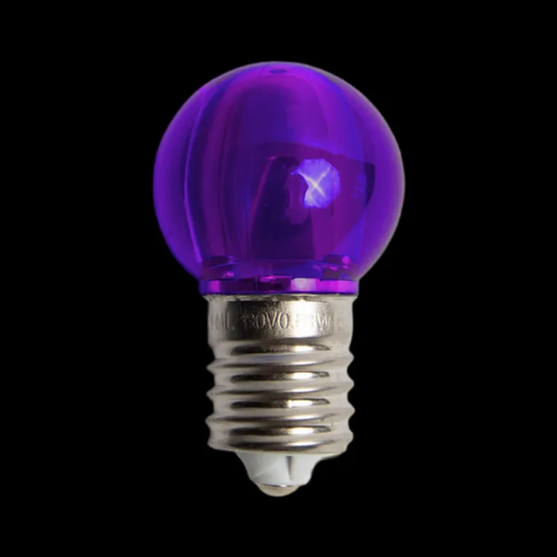 130V UL G30 E17 Smooth Transparent Purple LED Bulbs
