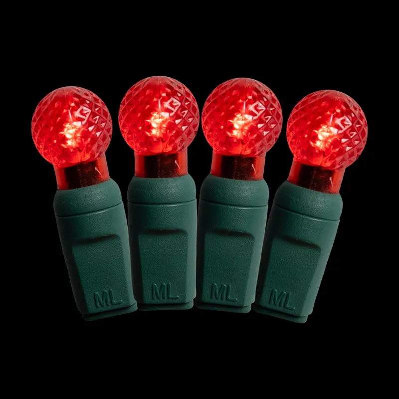 50L G12 Red LED Christmas String Lights Outdoor Waterproof