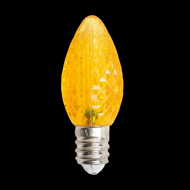 C7 Minleon LED Replacement Bulbs Yellow Christmas Bulb UL Outdoor Use Waterproof