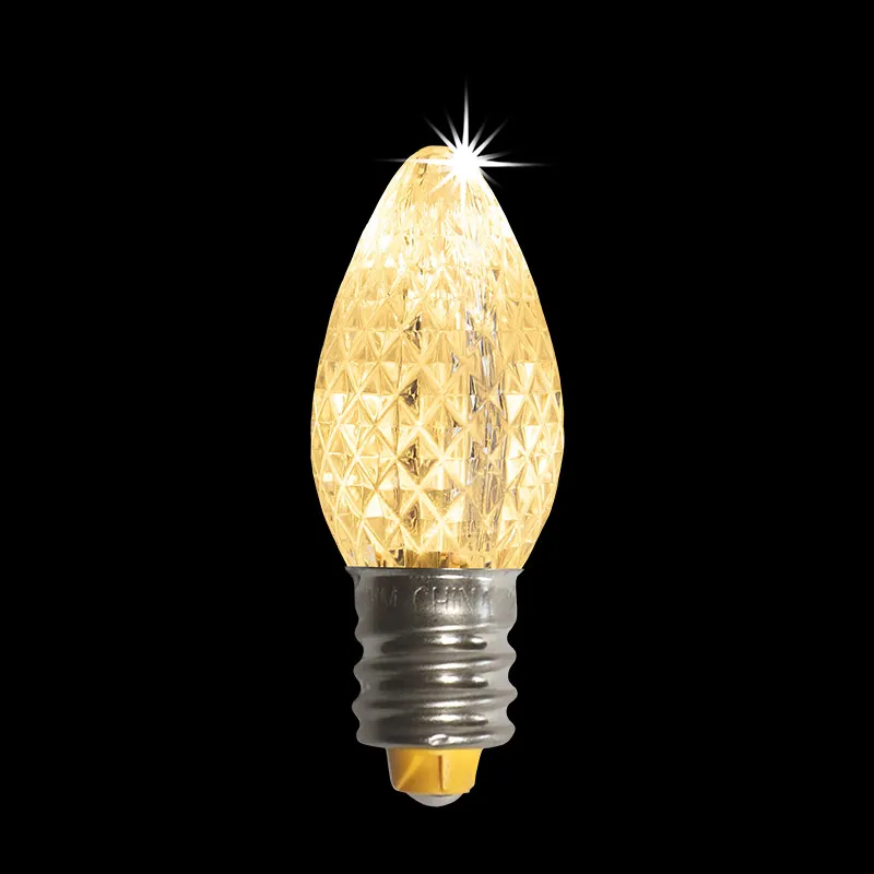 C7 LED Faceted Bulb – Sun Warm White Twinkle