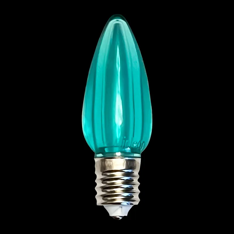 C9 LED Transparent Bulb Teal