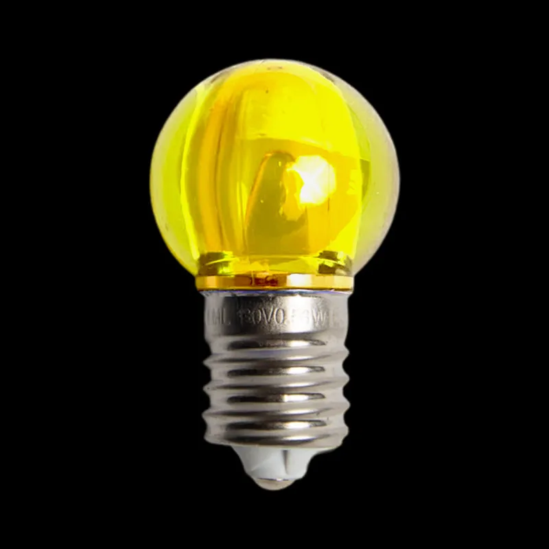130V UL G30 E17 Smooth Transparent Yellow LED Bulbs