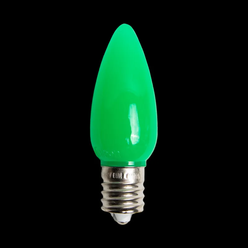 C9 LED Opaque Bulb Green