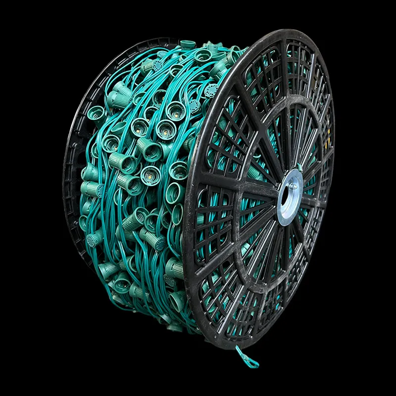 1000′ C9 SPT-2 Socket Cord 15″ Spacing – Green