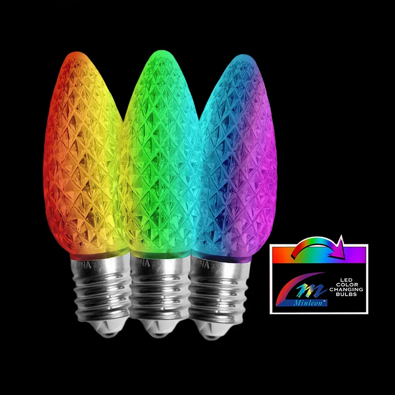 C9 LED Faceted Bulb – Slow Color Changing