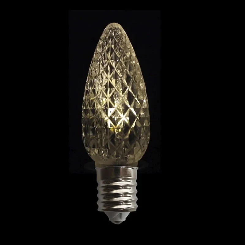C9 LED Faceted Flicker Bulb Flicker