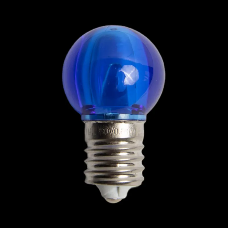 130V UL G30 E17 Smooth Transparent Blue LED Bulbs