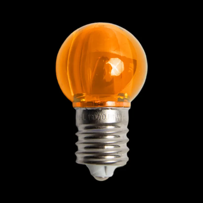 130V UL G30 E17 Smooth Transparent Orange LED Bulbs